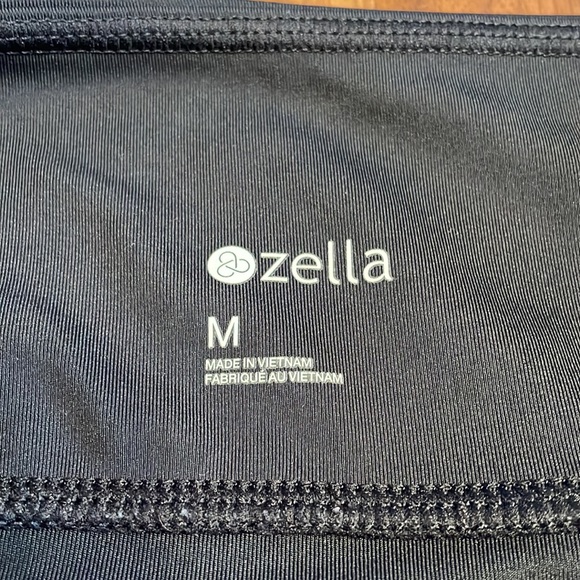 Zella Women’s M Black Motorcycle Detail Leggings EUC - Picture 2 of 8